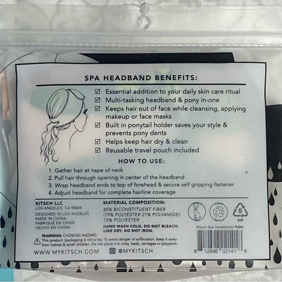 Kit.sch towel scrunchies and headband, hand gloves mask shower set - Picture 12 of 15